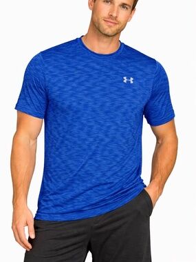 Under Armour T-Shirt Mens Size XL Blue Seamless Athletic Breathable Lightweight